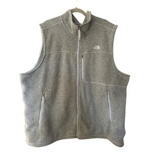 The North Face Gray zip up sweater vest men’s XXXL